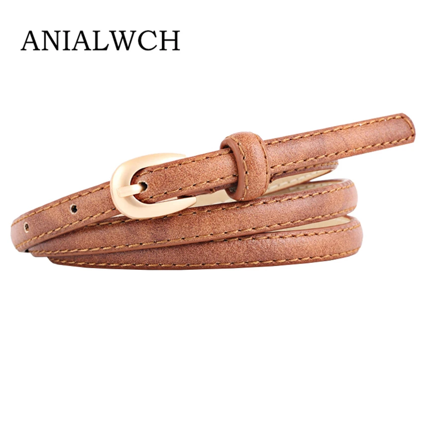 Buy 10color Top Female Casual Thin Leather Belts women