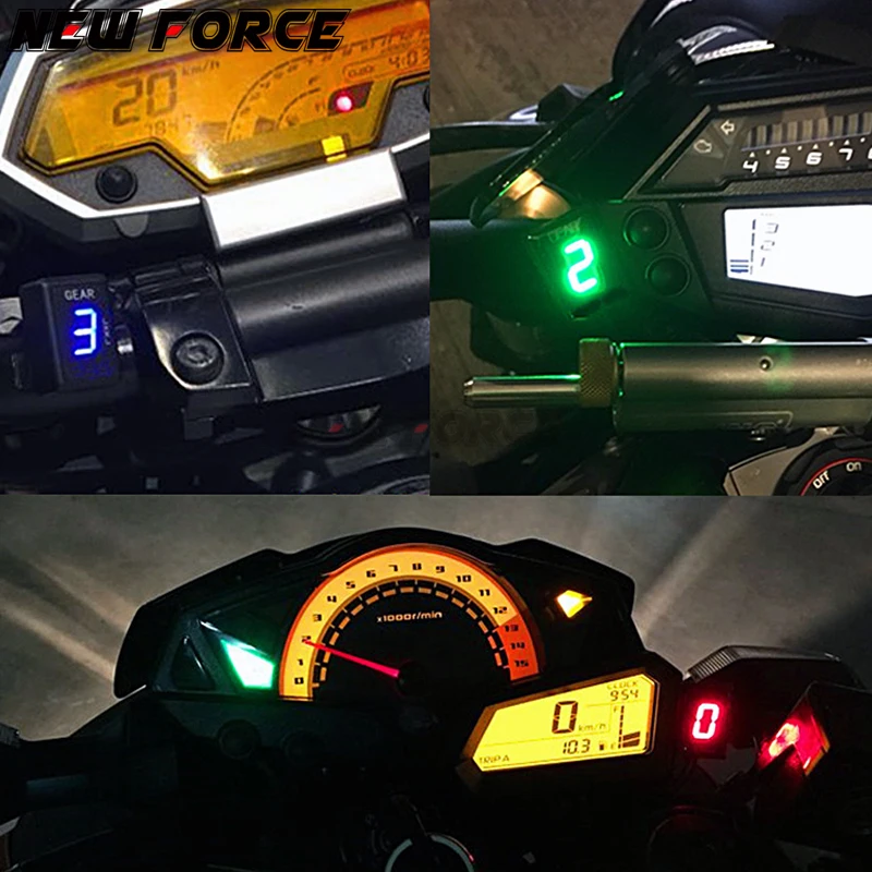 Motorcycle 1 6 Level Gear Indicator Digital Gear Meter For Suzuki