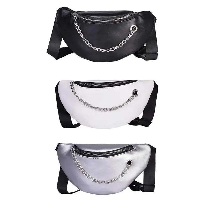 

Women Waist Bag Leather Fanny Pack Glitter Hobos Belt Small Shoulder Bag Chest Bag Lady Belly Belt Bags Waist Pack Purse Bolsas