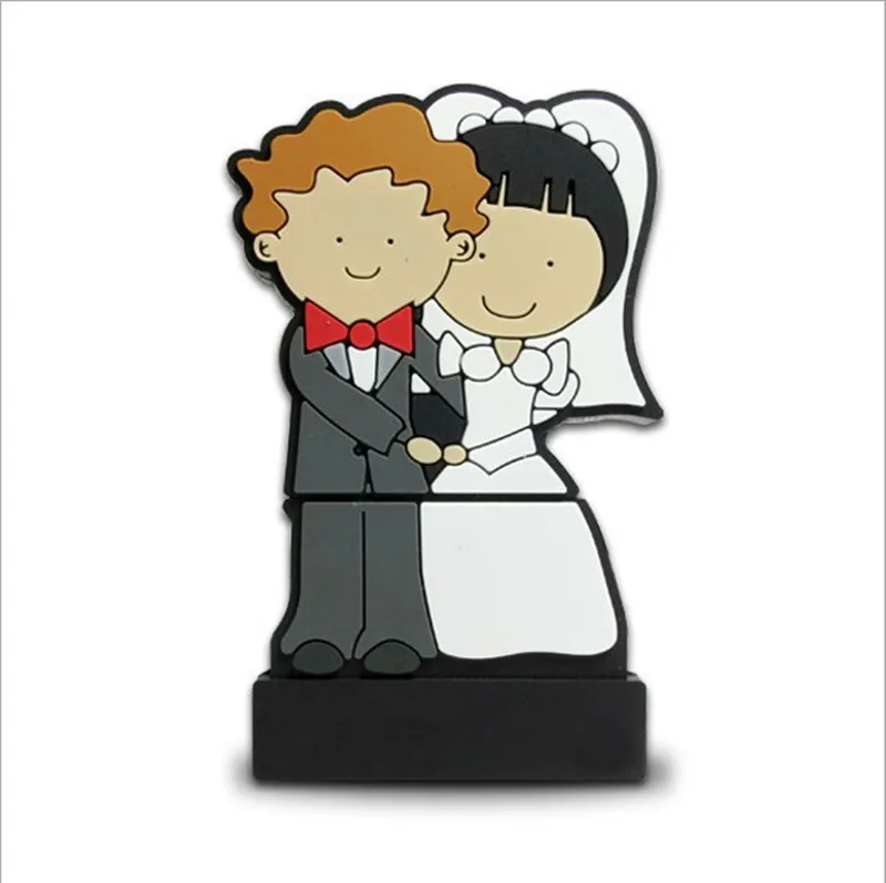 Свадебный usb флеш накопитель подарочная карта памяти 1 Гб 2 ГБ 4 8 16 32 Pendrive Couples bride