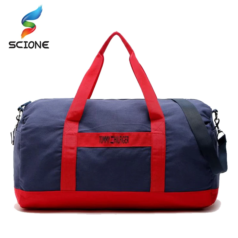Hot Large Capacity Top Canvas Sports Gym Bag Outdoor Men Women Training