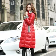 Ptslan 2016 Women s Genuine Leather Jacket Zipper Closure Real Lambskin Down Coat