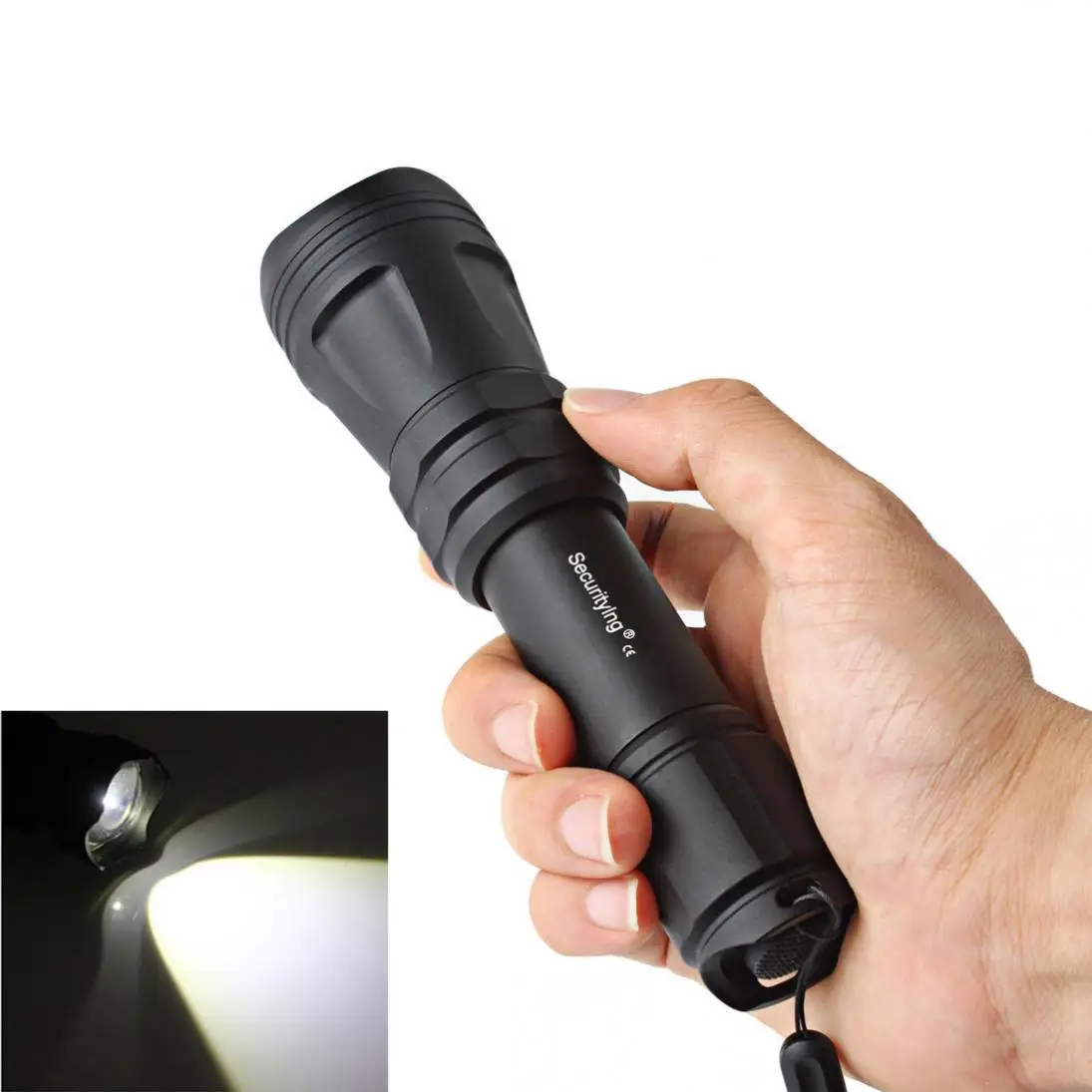 

SecurityIng 650LM 5 Modes Hunting Flashlight XM-L2 U4 White Led Zoomable Waterproof Torch