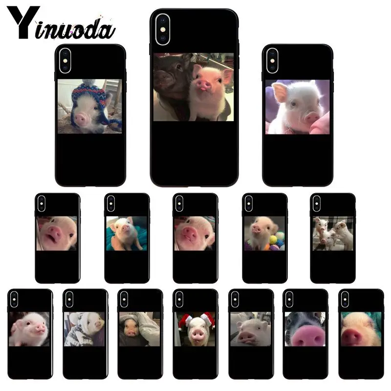 

Yinuoda Cute Pig Print Customer High Quality Phone Case for Apple iPhone 8 7 6 6S Plus X XS MAX 5 5S SE XR Cover