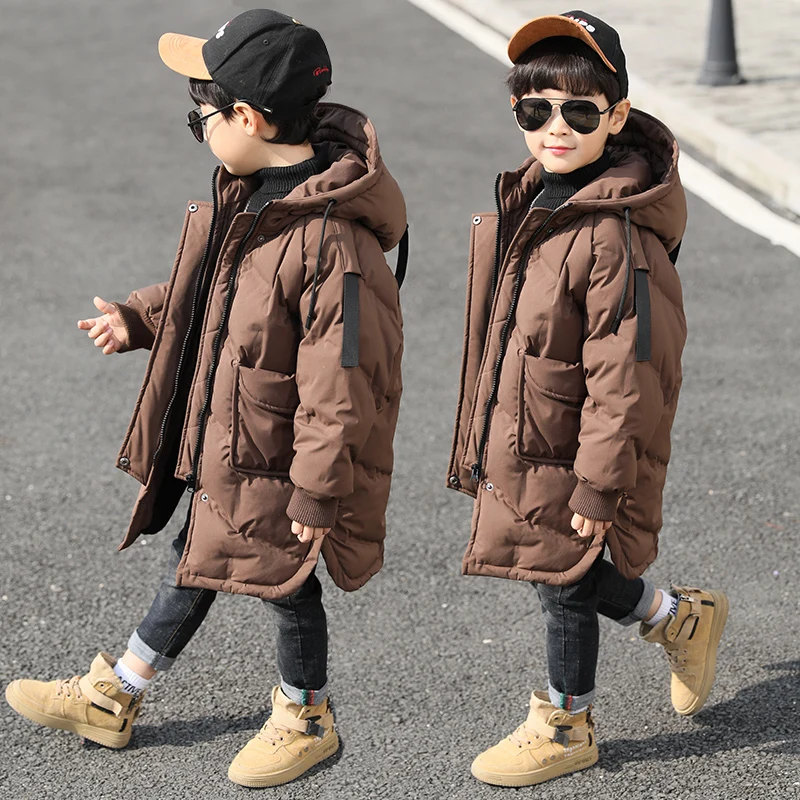 

Boys Winter Down Cotton Jacket Kids Cotton Coat Children Parkas Boys New Hooded Clothing