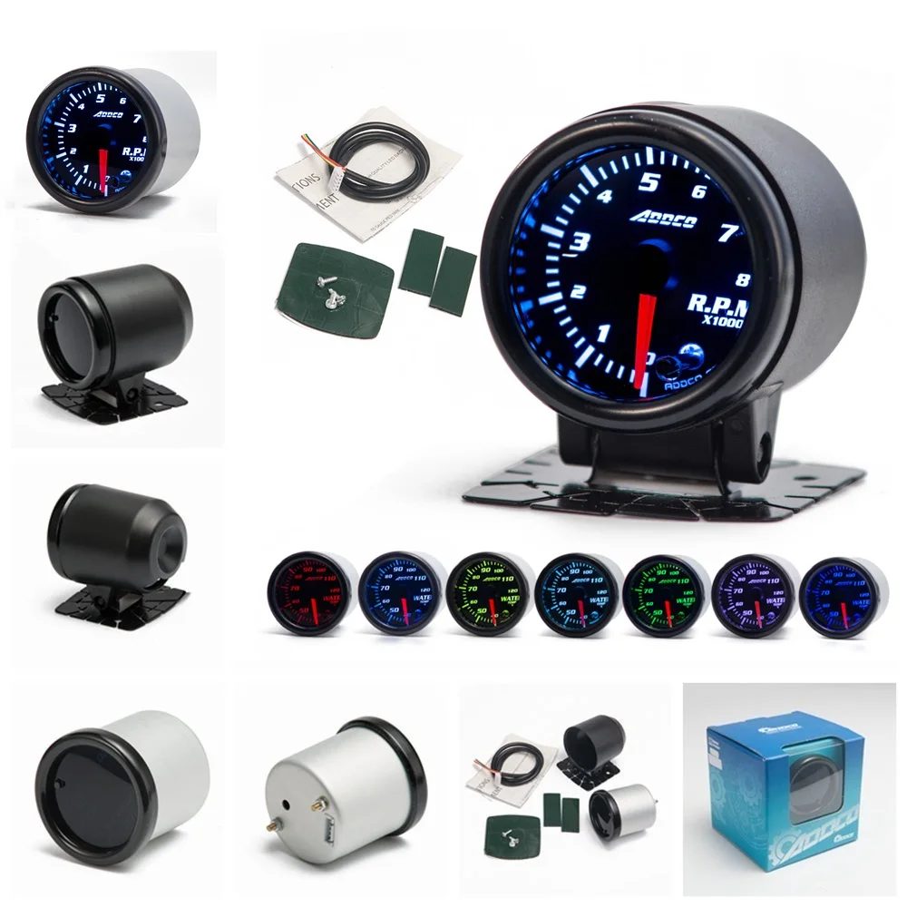Светодиодный Тахометр с датчиком и держателем 2 &quot52 мм 7 цветов|gauge meter|gauge tachometergauge