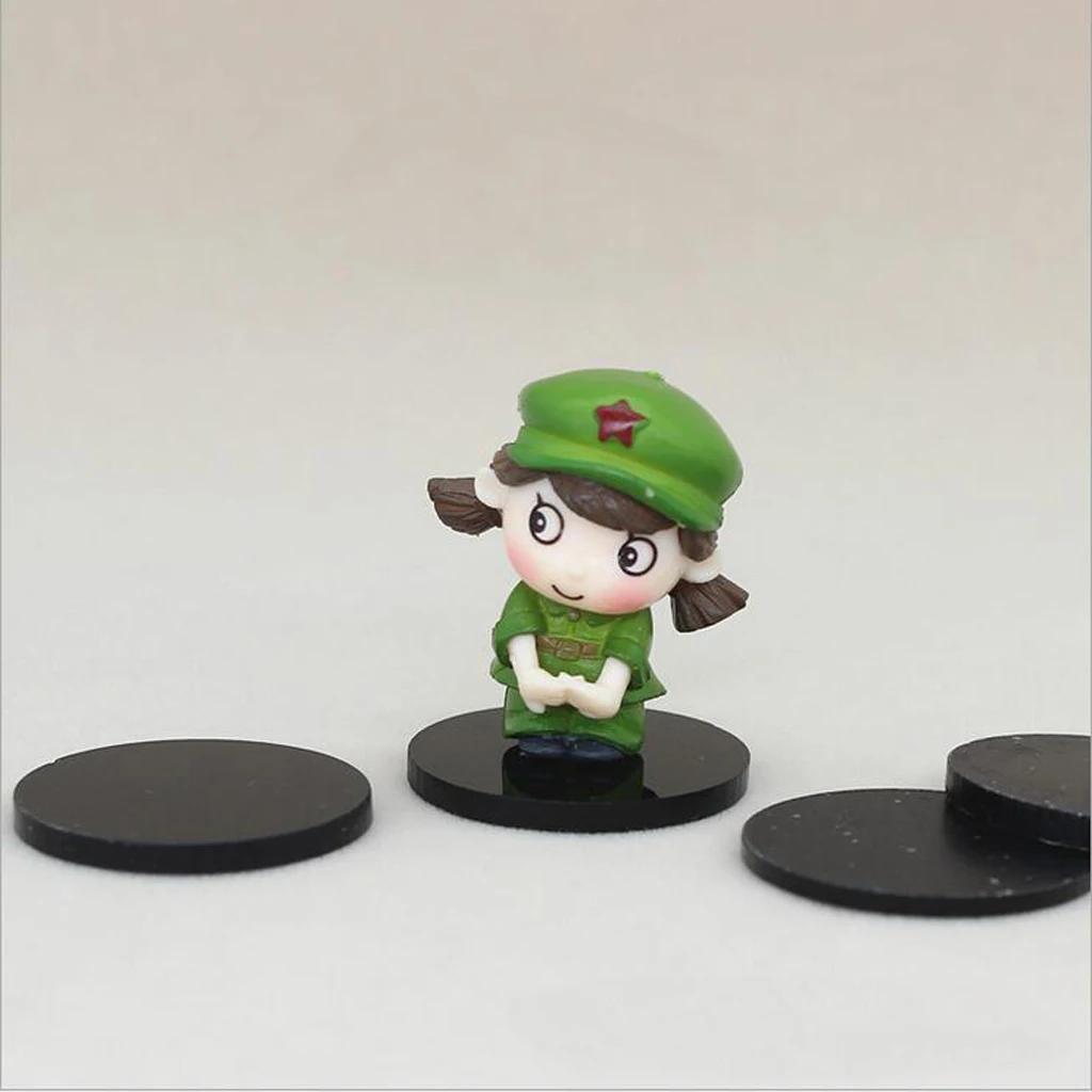 50pcs Plastic Round Base 22mm Miniature Display Stand RPG Wargames Accessory