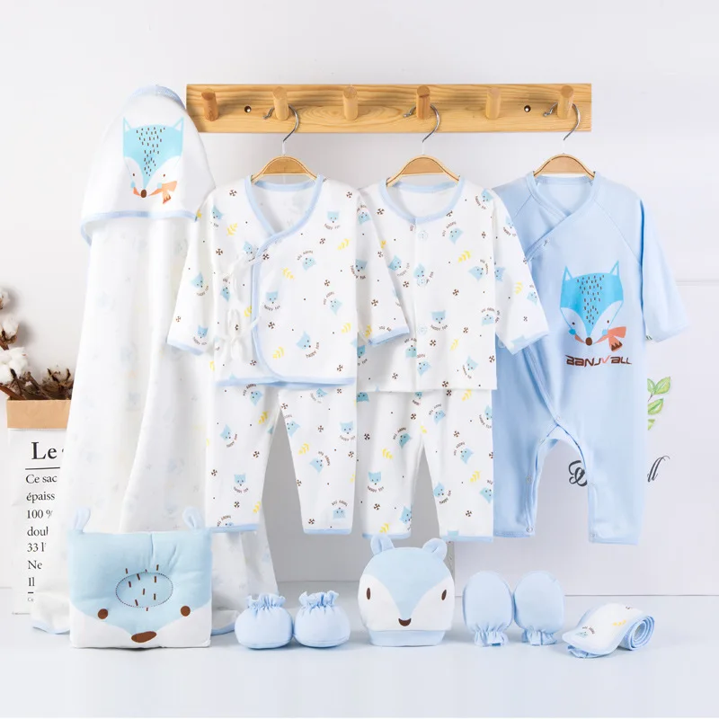 Cartoon Fox Baby Boy Clothes Newborn Clothing for Baby Girl Set Soft Cotton Toddler Infant Clothes New Born Gift 13 Pcs/Set