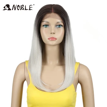 

Noble Synthetic Lace Front Wig 18 Inch Long Straight Synthetic Wig Cosplay Wigs For Women Heat Resistant Free Shipping