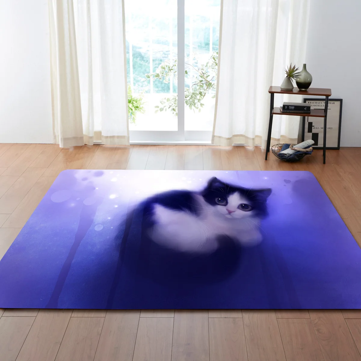 RULDGEE 1 шт. полиэфирный Противоскользящий ковер с рисунком кошки для гостиной, кухни, коврик для спальни, напольный коврик для двери, декоративный ковер - Цвет: 16