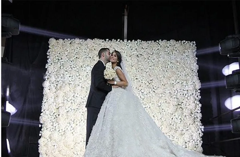 o casamento backdrops em linha reta banner