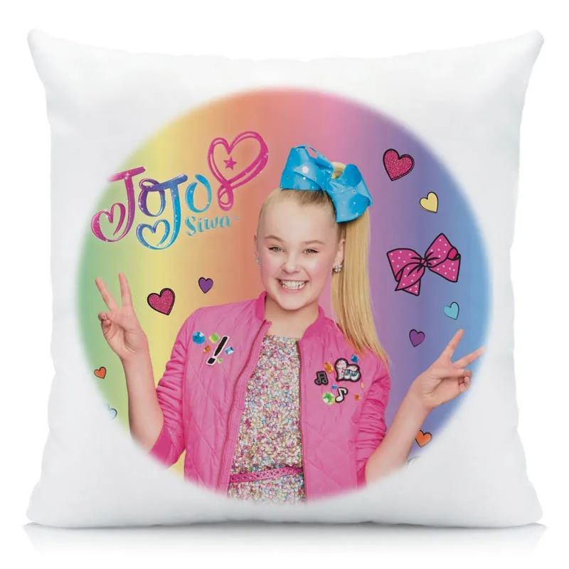 Xunyu JoJo Siwa Наволочка на подушку размером 45*45 см милая девушка Подушка Чехол Наволочка из полиэстера домашняя наволочка для декоративной диванной подушки для дивана