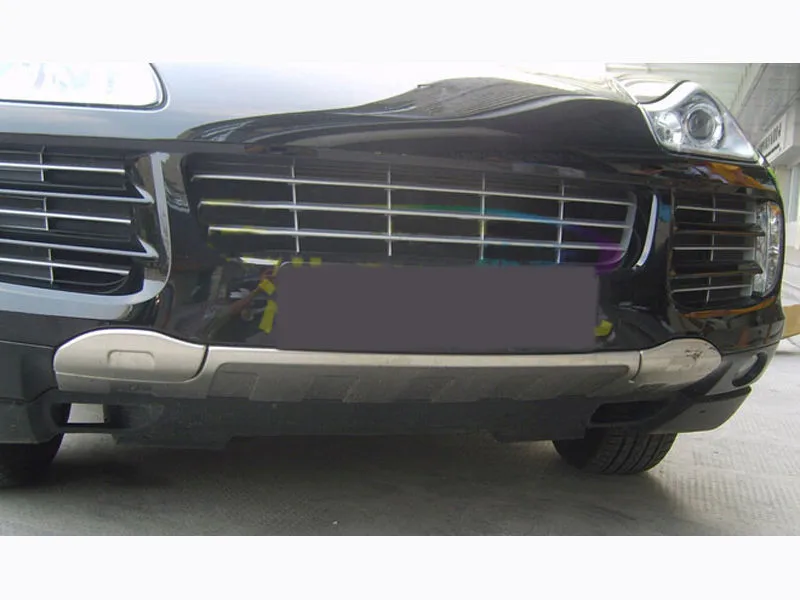 Для Porsche Cayenne 2008 2009 2010 2011 2012 2013 нержавеющая сталь Передний + Задний бампер