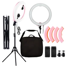 20 인치 사진 반지 빛 캐리 가방 240 pcs led 구슬 내부 55 w ringlight 램프 메이크업 & 라이트 삼각대에 대 한(China)
