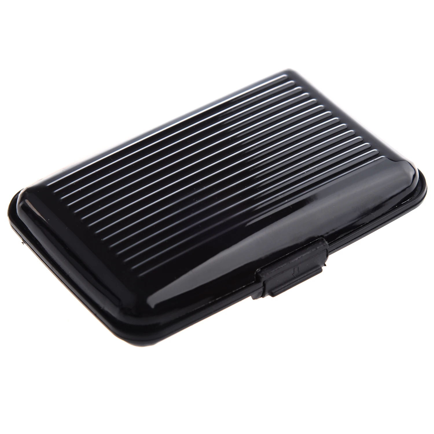 Business Id Credit Card Holder Wallet Aluminum Metal Case Box Blackin