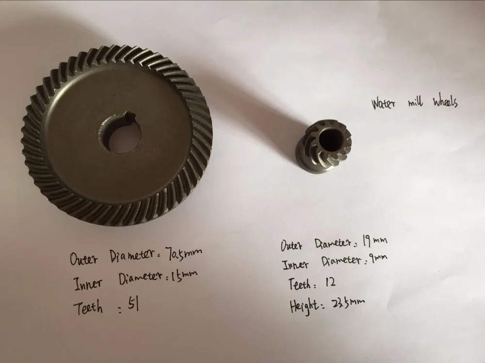 

Replacement levigator water mill wheels