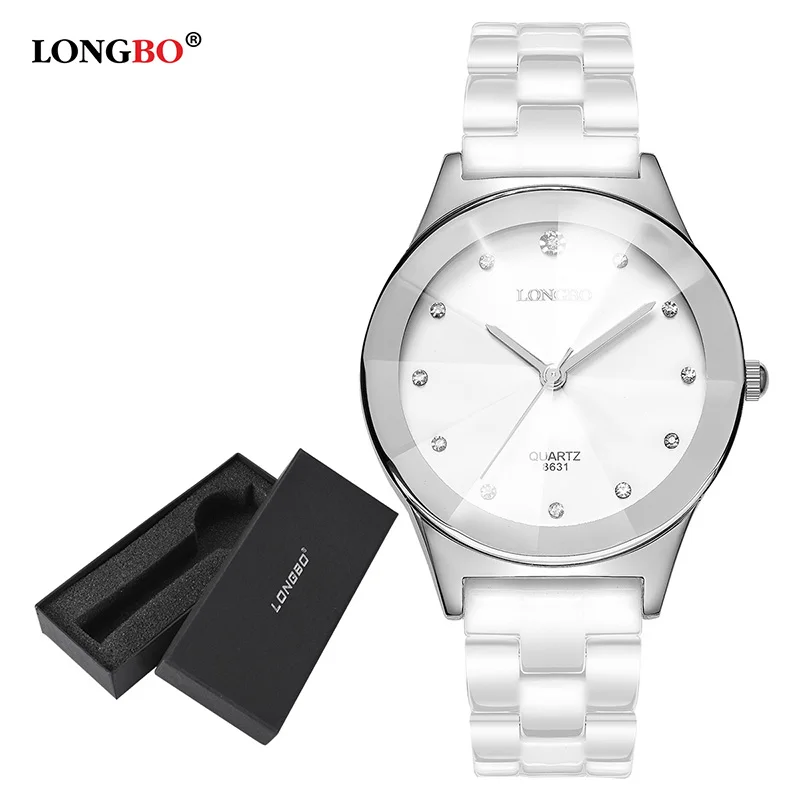 

LONGBO Men Women Ceramic Watches Waterproof Couple Quartz Watch Casual Wristwatch Male Female Reloj Mujer With Gift Box 8631