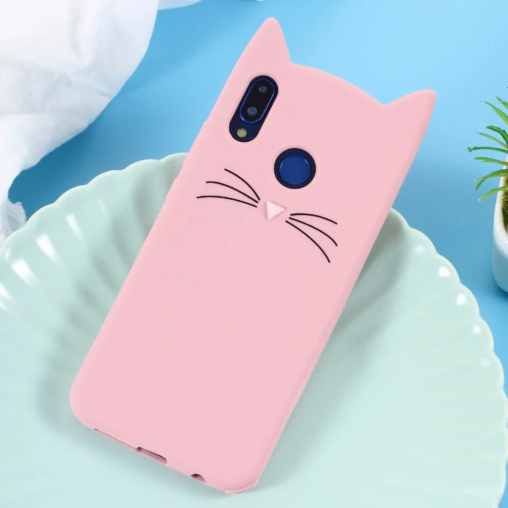 capa coque For Huawei P20 Lite Case 3D Mustache Cat