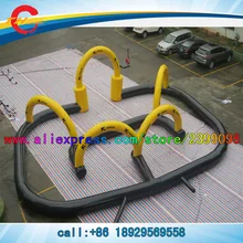 Воздушная до двери, 15x8x3 mH надувной шар-Зорб гоночная дорожка, надувной картинг/велосипед гонки, гоночный трек