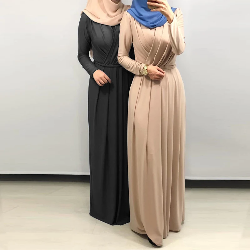 

Pleated Abaya Muslim Dress Robe Dubai Hijab Kaftan Abayas Women Jilbab Ramadan Caftan Marocain Turkish Elbise Islamic Clothing