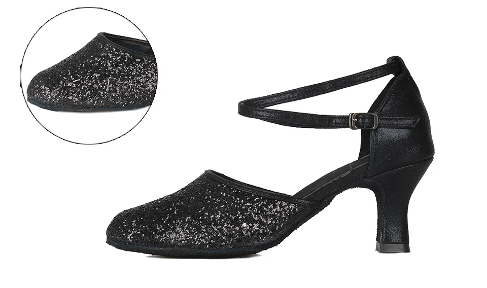 Бальные новые профессиональные современные туфли для латинских танцев для женщин/девочек/дам Танго и сальса на высоком каблуке для танцев в помещении Sequine