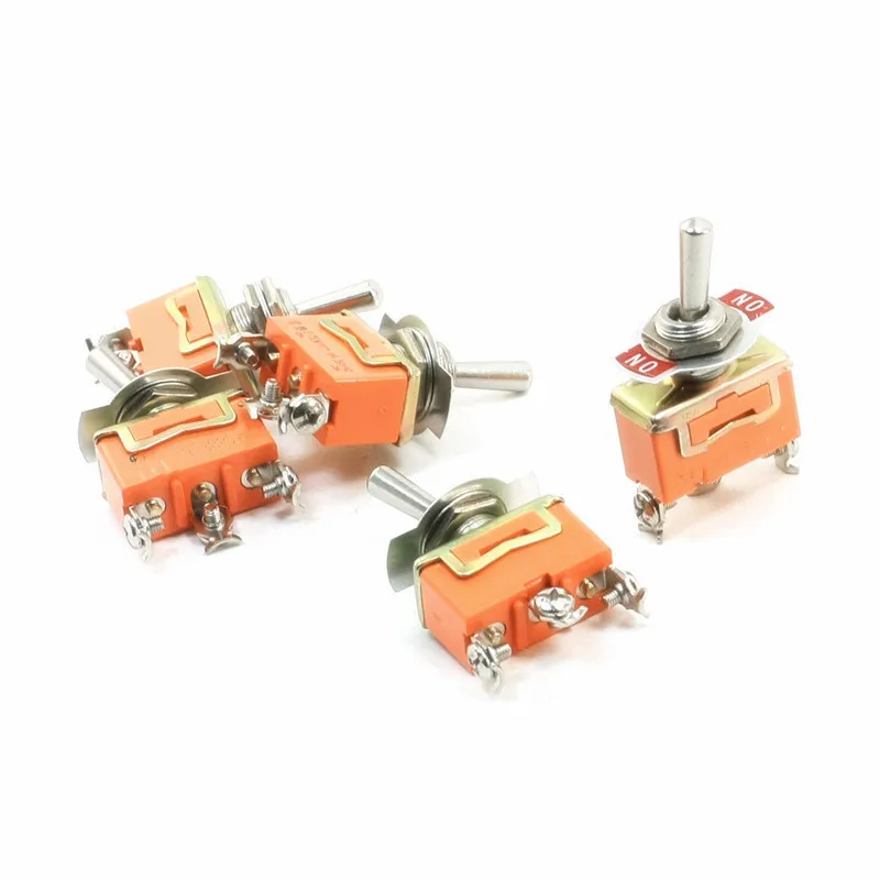 2pcs ON ON SPDT 2 Position Locking Rocker Toggle Switch AC 250V 15Ain