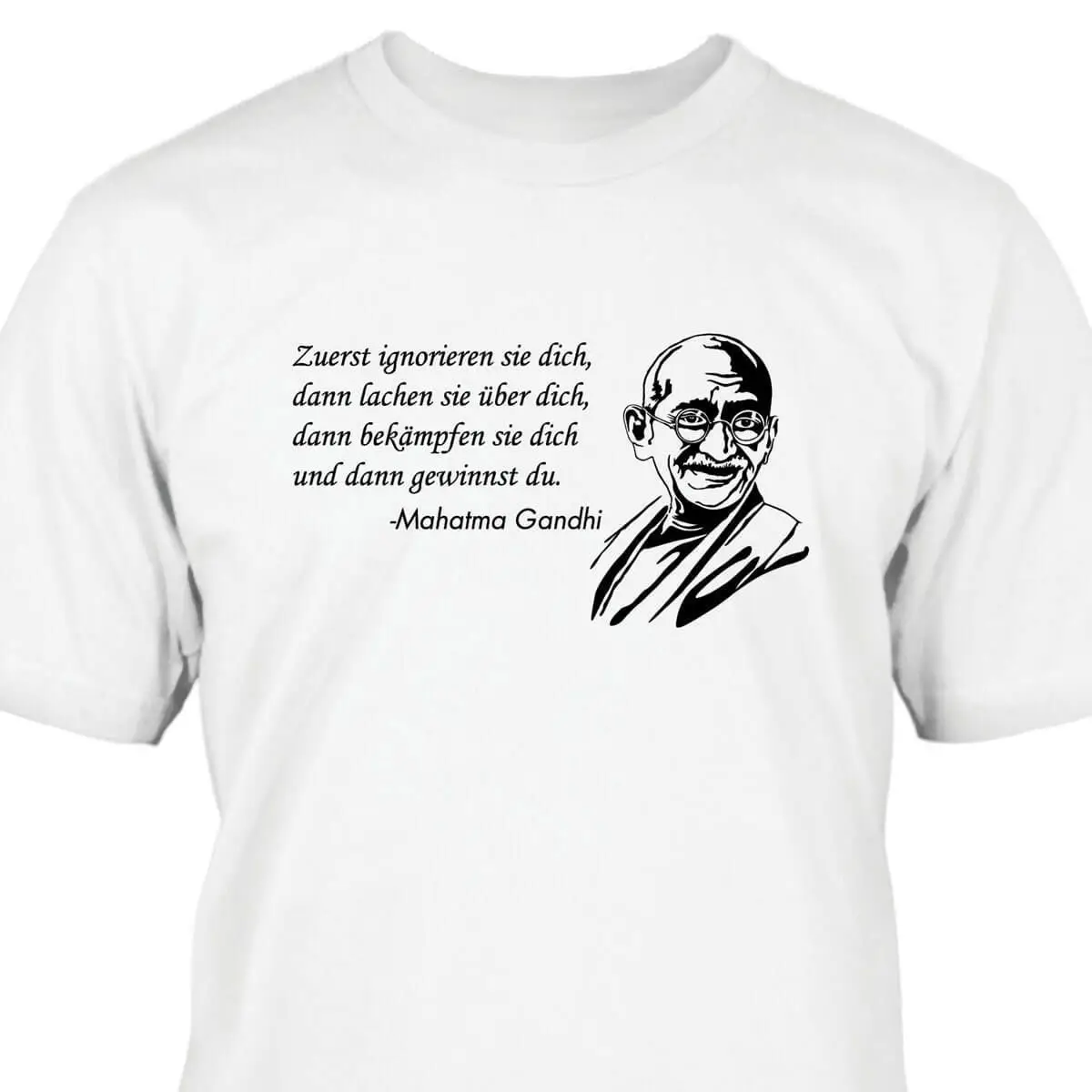 Футболка с надписью Mahatma Gandhi крутая хлопковая прорезями бесплатная доставка