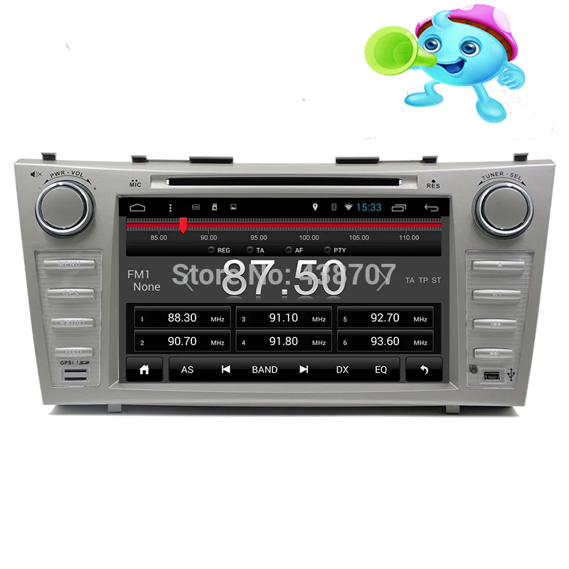 Sale 1024*600 Double 2 Din Quad Core 8" Android 8.1 Car DVD GPS Navigation For Tosyota Camry 1024*600 HD Head Unit Car Stereo 1