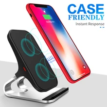 10 Вт Qi Беспроводное зарядное устройство для iPhone Xs Max Xr X для samsung S10 S9 интеллектуальное инфракрасное Быстрое беспроводное зарядное устройство Автомобильный держатель для телефона