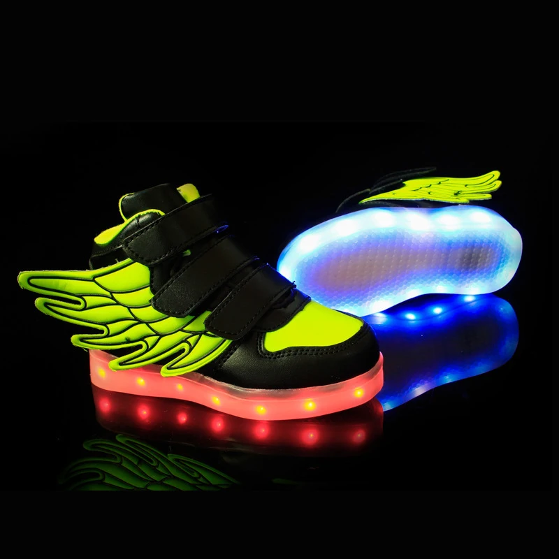 25-37 Size/ USB Charging Basket Led Children Shoes With Light Up Kids Casual Boys Girls Luminous Sneakers Glowing Shoe Infant
