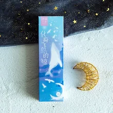 30 шт./компл. мультфильм животных Летящий Кит Бумага Закладка для книги блокнот для творчества держатель карты сообщения Канцелярские рождественский подарок