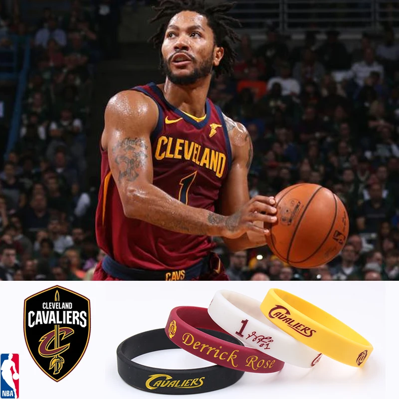 Hot 4 Colors Cavaliers Cleveland Derrick Rose Silicone Bracelets Derrick Rose Silicone Bracelets