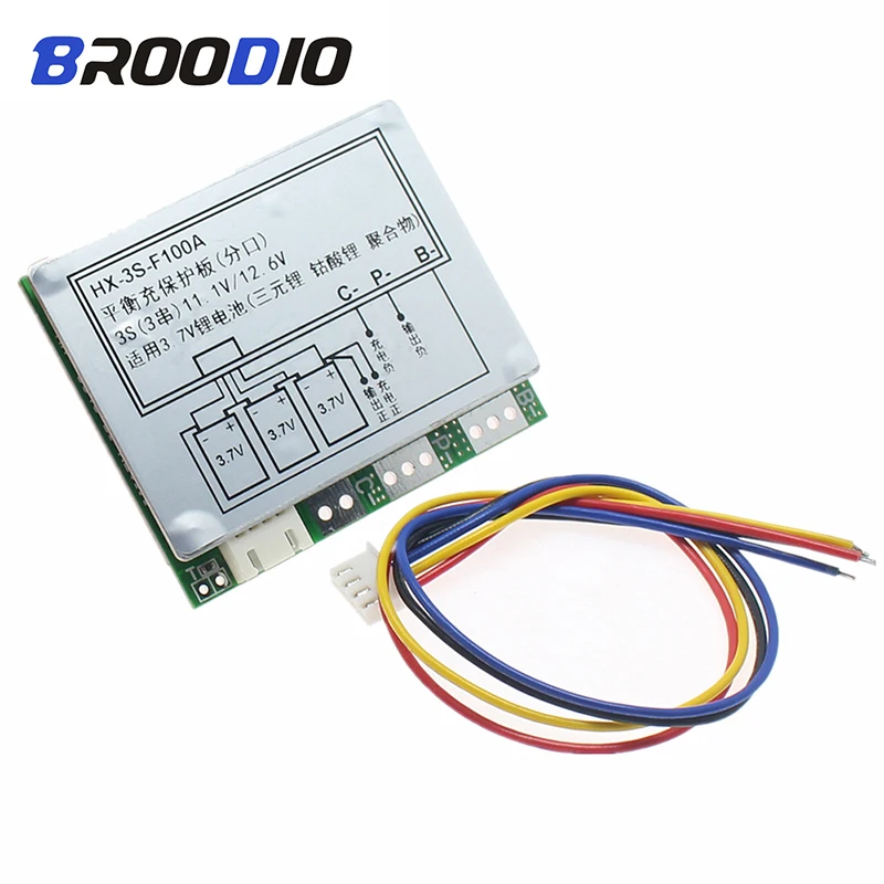 

BMS 3S 12.6V 18650 Lithium Battery Protection Circuit 3S BMS Polymer 12V 100A Separate With Balance Balancer Equalizer Board