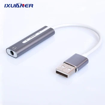 

2 in 1 External Sound Card USB to 3.5mm Jack 7.1 Channel 3D Audio Headset Microphone Adapter for Computer Games Accessories