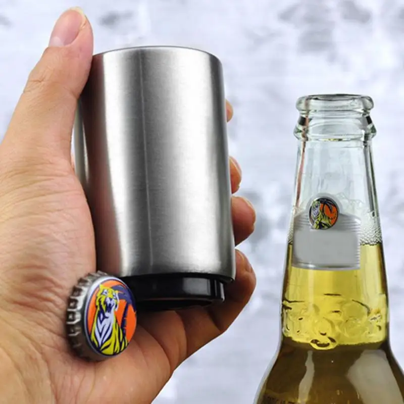 Acier Inoxydable Automatique Bar Bouteille Verre décapsuleur de Bière Soda Bouchon Vin Open Tool