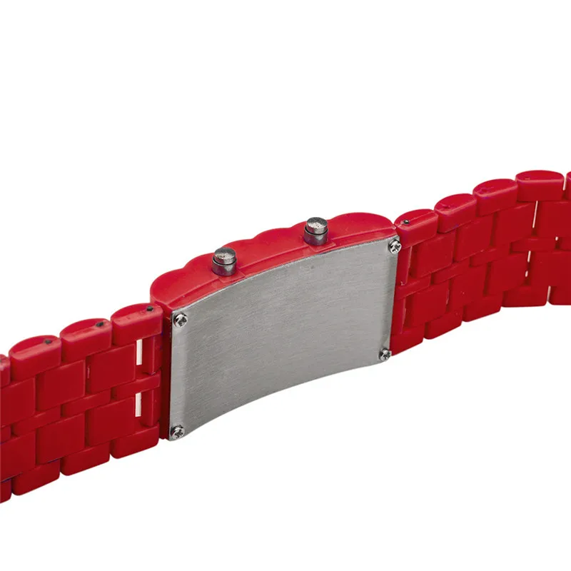 Мужские и женские часы Железный Самурай металл с красным светодиодом браслет для часов спортивные часы мужские часы цифровые Relogio Sport Masculino WD