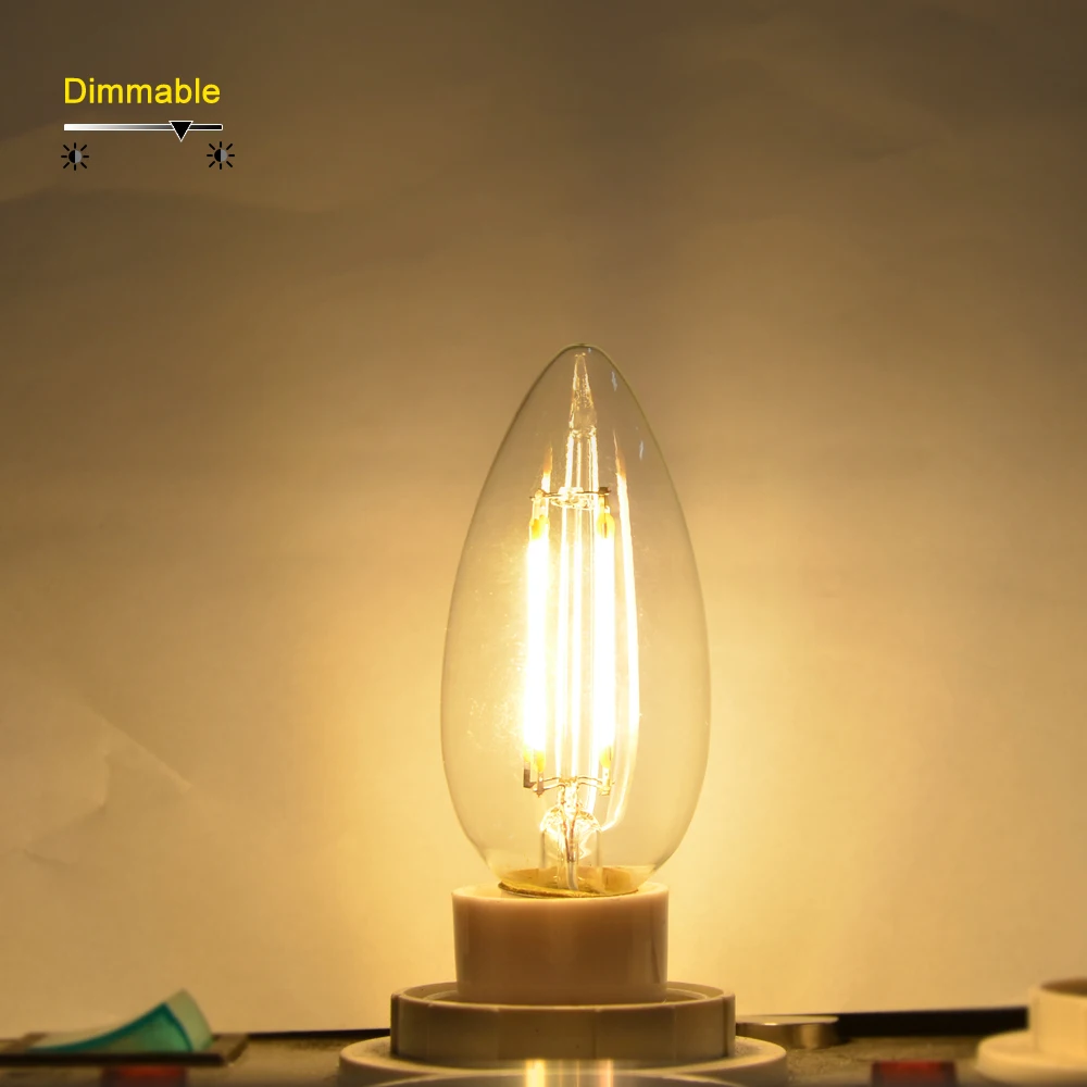 Диммируемая Светодиодная лампа E12/E17 2/4/6 Вт 120 В 110 В|light siren|e12 lede12 light socket |