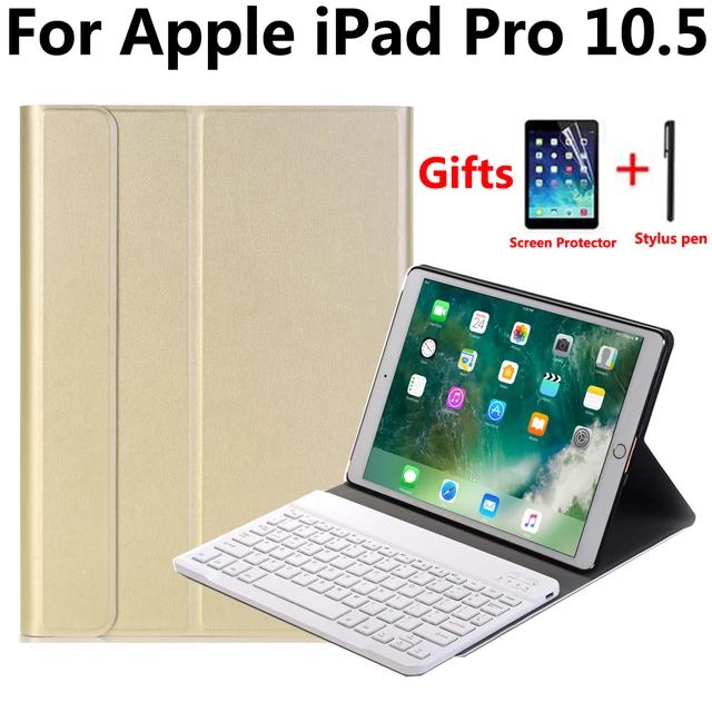 Best Offers Slim Book Pattern Detach Wireless Bluetooth Keyboard Cover Case for Apple iPad Pro 10.5 A1701 A1709 with Screen Protector Film Best Offers Slim Book Pattern Detach Wireless Bluetooth Keyboard Cover Case for Apple iPad Pro 10.5 A1701 A1709 with Screen Protector Film