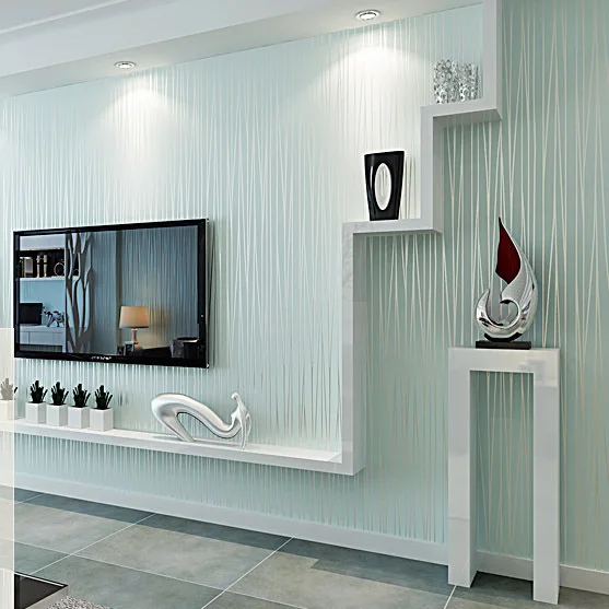 Moderno não tecido papel de parede simples minimalista sala de estar aconchegante e sólidos listrado vertical.jpg Sala simples e moderna