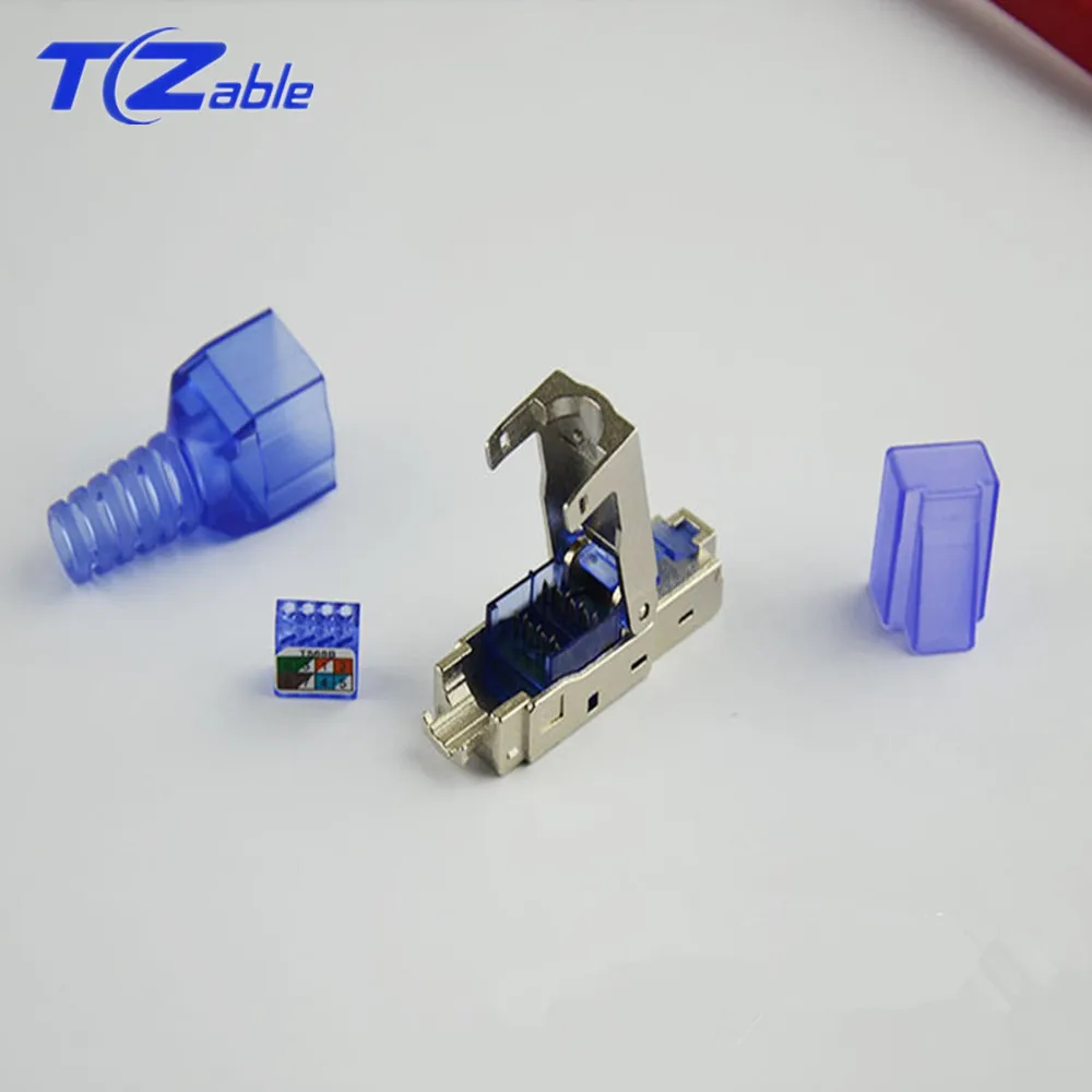 Высококачественный CAT7 Ethernet RJ45 коннектор экранированная кристальная головка