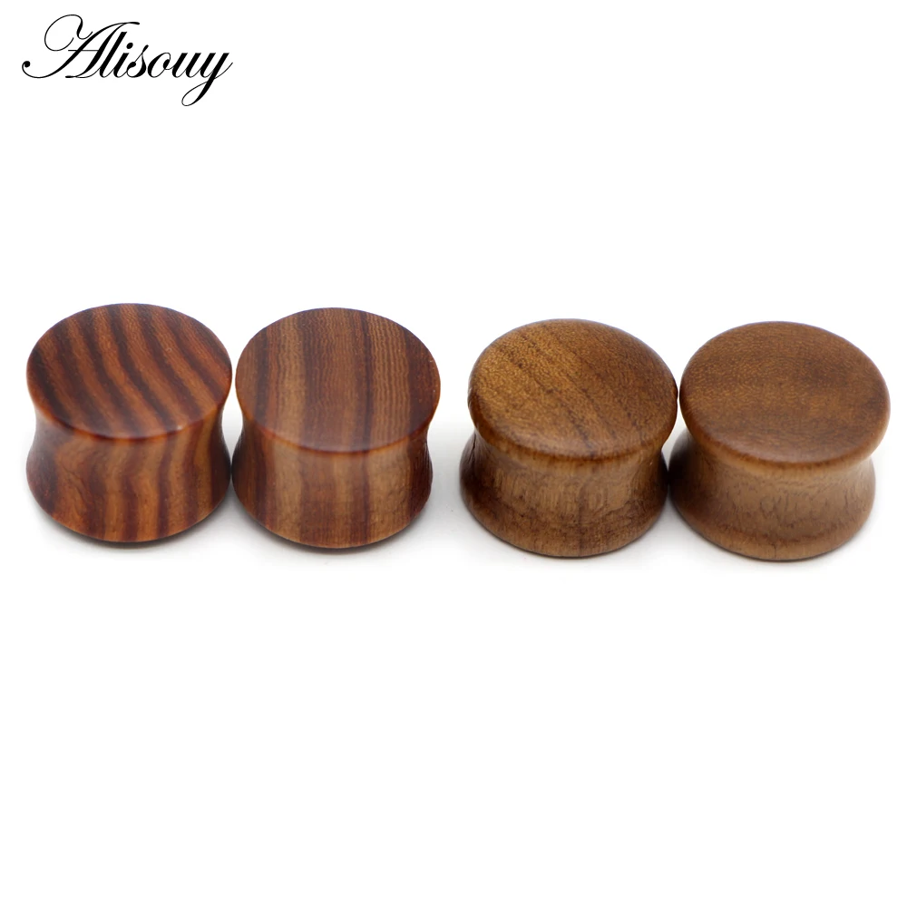 8-50mm Plugs and Tunnels Big Size Ear Tunnel Earrings Ear Stretcher Wood Expander Men Piercing Body Piercing Tunnels Gauge