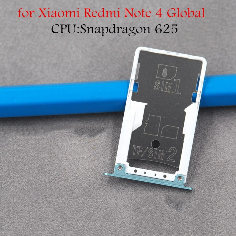 

for Xiaomi Redmi Note 4 Global Card Tray Holder Micro SIM Nano SIM SD Card Card Slot Adapter Holder Repair Spare Parts