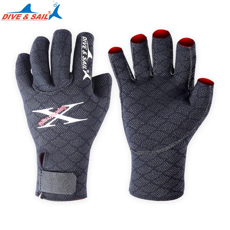 

DIVE&SAIL Ultra elastic diving gloves for men and women surfing snorkeling Four Stretch Anti-skid Wetsuit Gloves waterproof warm