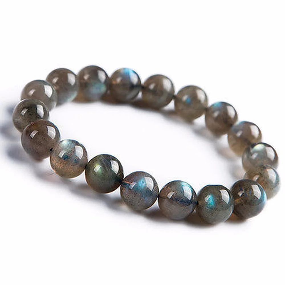 

11mm Genuine Natural Labradorite Bracelet For Women Men Ice Labradorite Rainbow Light Round Beads Fashion Bracelet Jewelry AAAAA