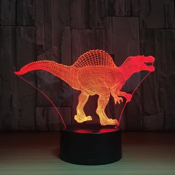 

Pterosaur Dinosaurs 3D Illusion LED Night Lights Touch/Remote Control Multi-color LED Table Lamps for Inodoor Home Decoration