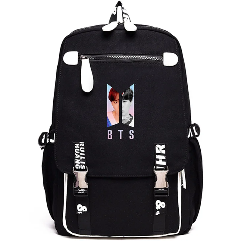 

KPOP BTS backpack Fans Canvas Women Travel Backpack large capacity Girls Rucksacks Men Student School laptop Bag Mochila