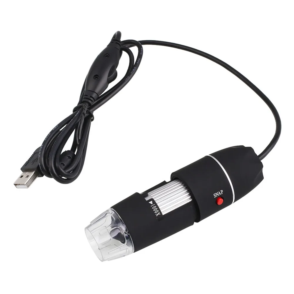 микроскоп Мега Пиксели 2MP 1000X8 светодиодный Цифровые микроскопы USB Powered эндоскопа