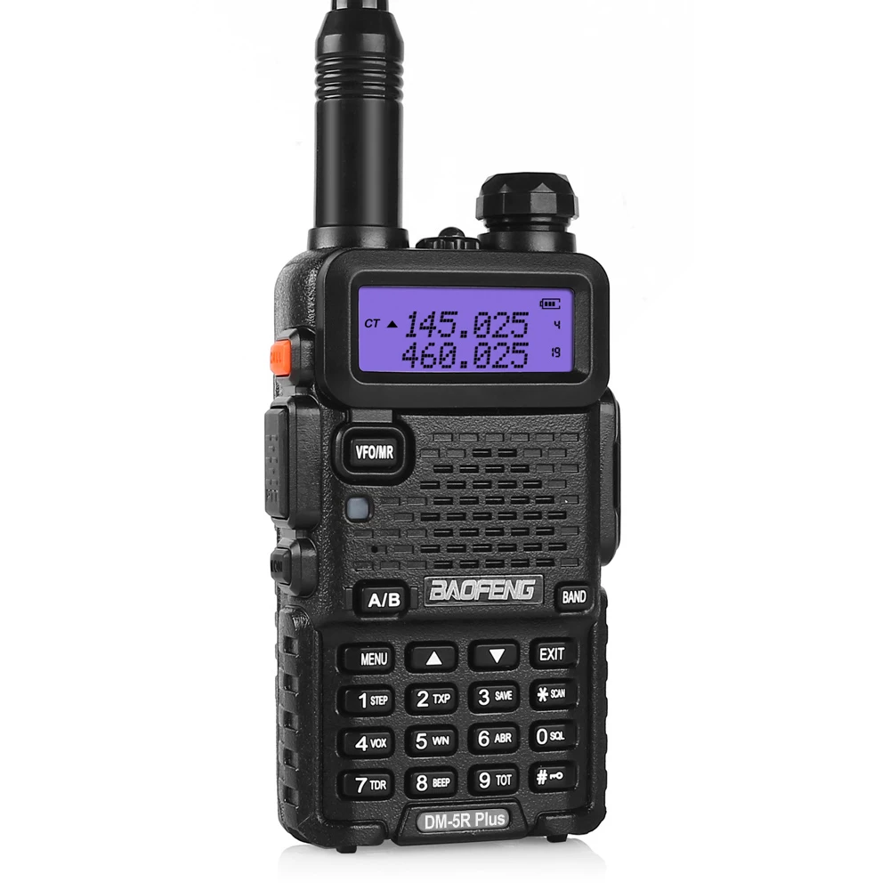 Baofeng DM-5R Plus Dual Band DMR Digital Walkie Taklie Transceiver 1W 5W VHF UHF 136-174/400-480 MHz Two Way Radio 2000mAH