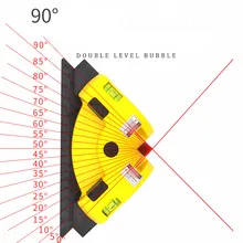 Лазерная линия проекции квадратный уровень правый угол 90 градусов измерительный инструмент, керамическая плитка земляной проволоки метр, правый угол инфракрасный уровень