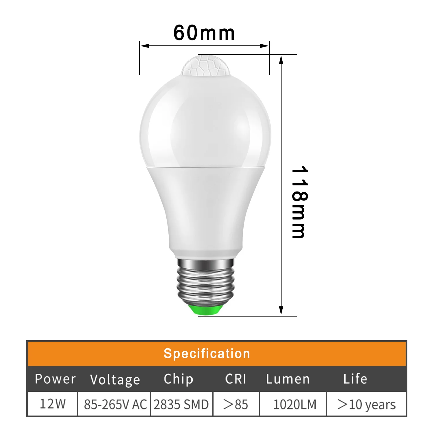 E27 Светодиодный лампа с пассивным инфракрасным датчиком 12 W 18 W AC 220 V 110 V заката до рассвета лампочка дневной и ночной режимы со световым датчиком для Сенсор лампы для домашнего освещения IP42